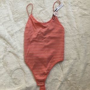 Striped ribbed body suit.